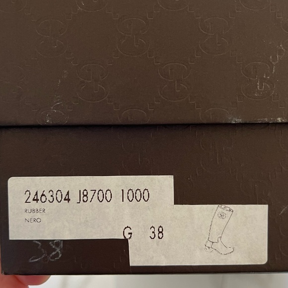 🖤 EUC🖤 GUCCI Interlocking G Logo Rubber Rainboots ~ 38 - Picture 13 of 13